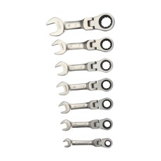 (7Pcs) Juego de Mini Llaves Combinadas con Ratchet Flexible