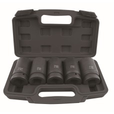 (5 Pcs) Juego métrico de dado de impacto profundo de 1"