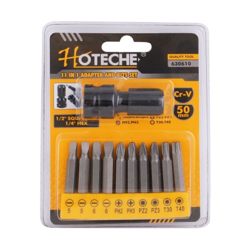 (11 Pcs) Juego de Adaptador para Puntas de 1/2" a 1/4"