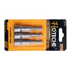 1/4" Puntas magnético de tuercas de 3 pieza *
